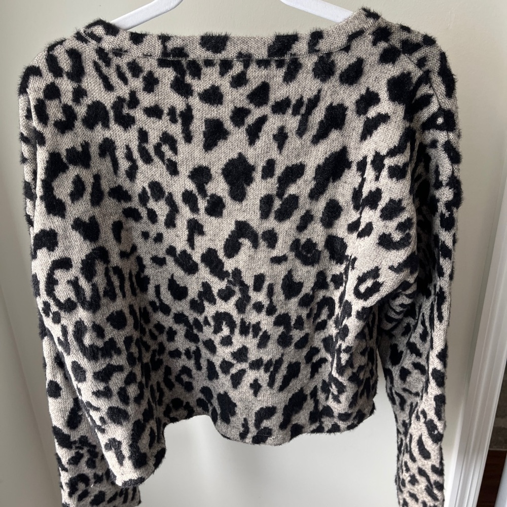 Preppy Leopard Print Long Sleeve